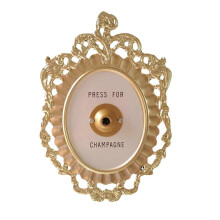 (Functional Model) Antique Champagnes Doorbells Decoration with Easy Installation Bells Plaque for Home or Office