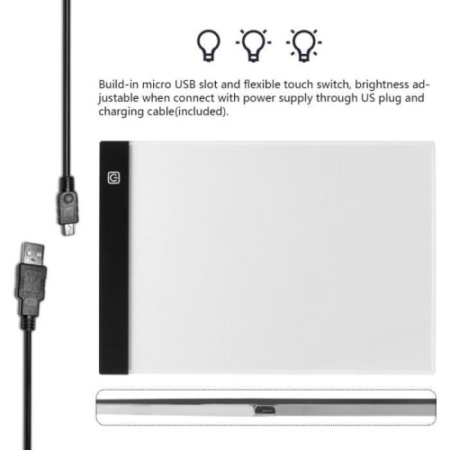 A4 LED Light Table Sketchpad LED Pad for Drawing Light Box - 35cm x 23.5cm 2