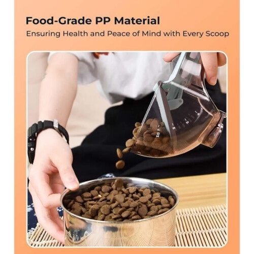 Dog food scoop, adjustable pet measuring cup 2