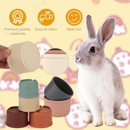 8pcs Stackable Rabbit Cups, 8 Colors, Different Sizes, Stackable Rabbit Nesting Toys 2