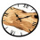 (C) Practical Contemporary Wood Wall Clock with Metal Texture Quiet Movements Easy Mounting Easy Installation Creative Clock  C 1