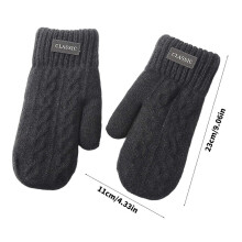 (Navy Blue) Men Multifunction Winter Gloves Double Layers Acrylic Fleeces Insulation Durability For Outdoor Work Cycling Skiing  Navy Blue