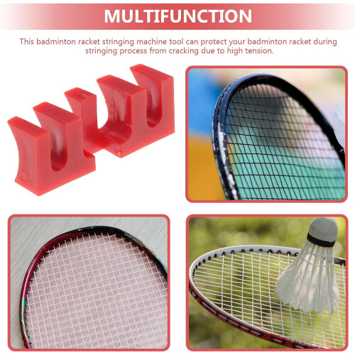 Badminton Racket Stringing Machine Load Reducers 2pcs Red Stringing Pressure Reducer Adapter Tool 2