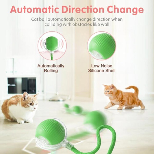 Interactive Toy - Automatic Ball - Green - 55g - USB Charging 1