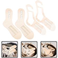 2 paia di tendicalze in legno spessi per lavori a maglia, tendicalze in legno fai da te, accessori per esporre calze lavorate a mano.