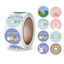 (A276) 500 Pack Decorative Easter Labels Easter Bunny Egg Stickers for Art DIY Craft Journal Scrapbook Handbook Gift Packaging Multicolor