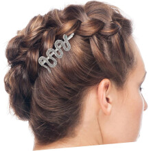 2er-Pack Schlangenhaarspangen aus Metall mit Kristall-Strasssteinen, Haaraccessoires für Damen