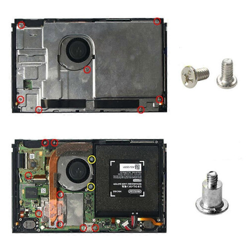 (Spring set + disassembly tool) for Switch Left Right Controller Full Set Screw Mount Replacement Kit Game Accessories with Screwdriver Multicolor 1