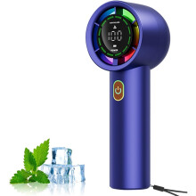 New High Speed Cooling Handheld Fan, USB Recharge Brushless Mini Portable Personal Air Cooler for Travel Office Camping