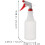 2Pcs Reusable Empty Spray Bottles Plastic with Adjustable Spray Nozzle Fine Mist 3