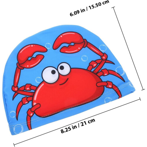 Lot de 2 bonnets de bain pour garçons, en polyester confortable, protégeant les oreilles. 1