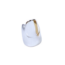 Metalen nagel cover ring punk hiphop cosplay unisex-Kort goud