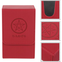 Caja portátil para guardar cartas de tarot, contenedor de almacenamiento de PU para organizar cartas de juego, ideal para viajes y uso doméstico.