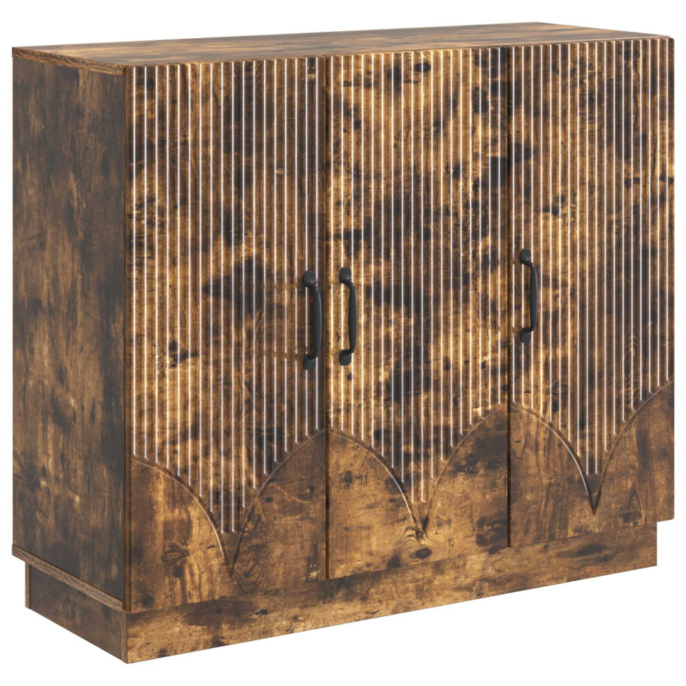 Vidaxl Sideboard Smoked Oak 89 X 34.5 X 77 Cm Engineered Wood