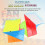 3D Magic Cube - Third-Order Twisted Cube - Smooth Rotation - ABS Resin - Yellow 4
