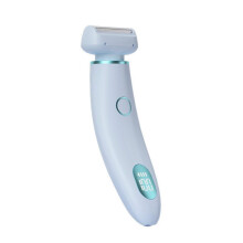 (Blue) Women's Electric Bikini Razors and Trimmer Wet Dry Cordless Waterproof 2 In 1 Shaver Efficient Hair Removal Tool Pink