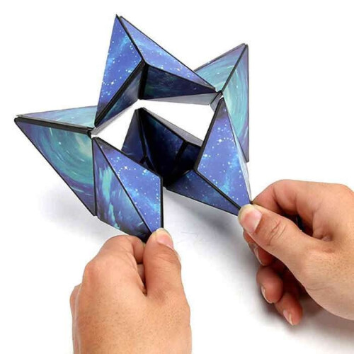 Magic Infinity Cube - Blue - 24 Magnets - 70 Shapes 2