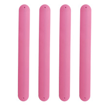 4St Roze Silicone Slap Armbanden Voor Kinderen Party DIY Accessoire