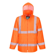 Portwest H440 Hi-Vis Waterproof Hooded Rain Jacket Breathable Reflective