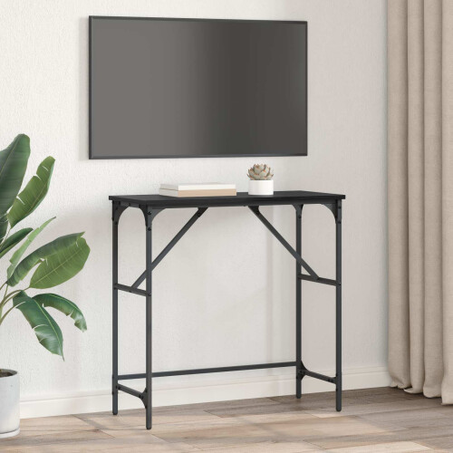 VidaXL vidaXL Console Table Black Oak 75 x 32 x 75 cm Engineered Wood 1