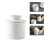 (Blue) Elegant Ceramic Butter Jar Portable Ceramic Butter Dish Storage Jar Ideal For Breakfast And Baking Needs  White 2
