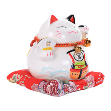 1Ceramic Piggy Bank Kat Met Decoratief Design Voor Kinderen