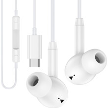 Hoofdtelefoon met snoer In-ear-oortelefoon met-Wit voor Type C