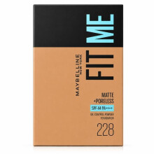 Poederfoundation - MAYBELLINE NEW YORK - Fit Me Matte & Poreless 228 - Matterend - Vervaagde poriën - Houdbaarheid 12u SPF44