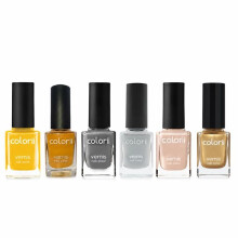 Esmalte de uñas - COLORII - Lote de 6 colores de uñas - Colores combinados - Brillo intenso - Larga duración