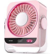 New Pink Ice Cooling Mini Fan, 5 Speed Wall Mount Desktop Portable Air Cooler with Long Lasting Battery for Household Indoor Use