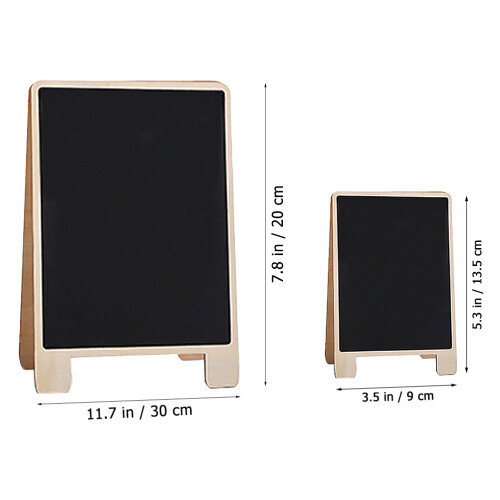 2St Zwart Schoolbord Met Frame Voor Kinderen 1
