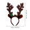 3Stk Weihnachts-Haarband Mit Hirschgeweih, Stoff-Accessoires 2
