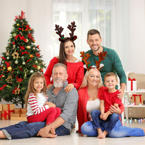 3Stk Weihnachts-Haarband Mit Hirschgeweih, Stoff-Accessoires 2