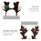 3Stk Weihnachts-Haarband Mit Hirschgeweih, Stoff-Accessoires 5