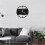 (A) Practical Contemporary Wood Wall Clock with Metal Texture Quiet Movements Easy Mounting Easy Installation Creative Clock  C 5