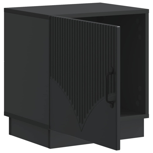 VidaXL vidaXL Bedside Table Black 43 x 34.5 x 47 cm Engineered Wood 2