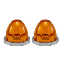 2 Luci A Forma di Anguria A LED, Indicatori di Direzione Laterali, Luci di Stop, Luci Sotto Le Ruote per Semirimorchi e Rimorchi C