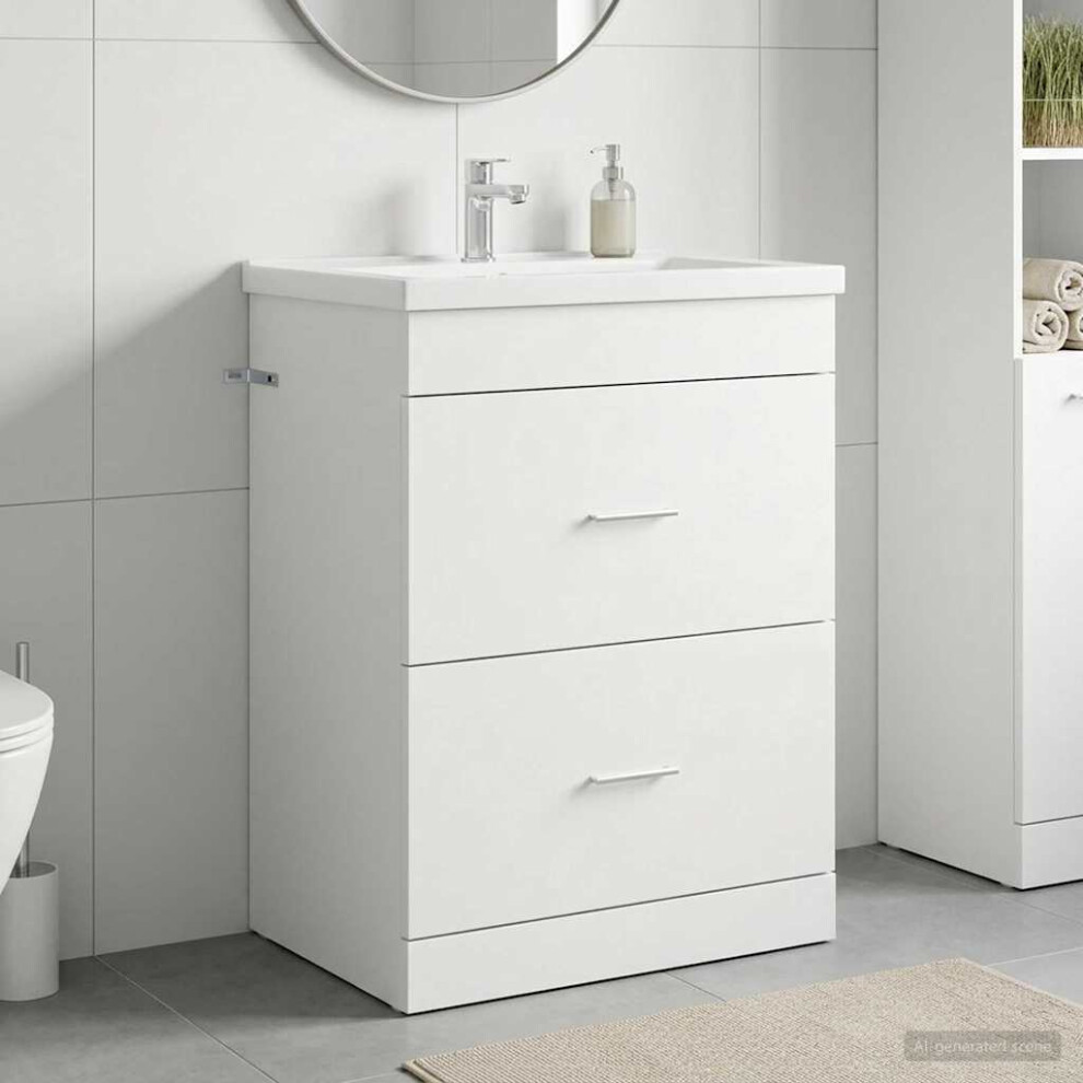 Vidaxl Bathroom Under Sink Cabinet White 56 X 37.5 X 81 Cm