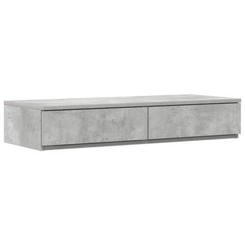 VidaXL vidaXL Storage Bed Frame Concrete Grey 90 cm Engineered Wood 1