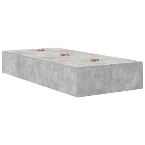VidaXL vidaXL Storage Bed Frame Concrete Grey 90 cm Engineered Wood 2