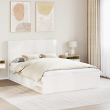 vidaXL Headboard High Gloss White Engineered Wood
