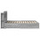 VidaXL vidaXL Bed Frame with Storage Grey Sonoma 140 x 200 cm Engineered Wood 4