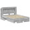 VidaXL vidaXL Bed Frame with Storage Grey Sonoma 140 x 200 cm Engineered Wood 3