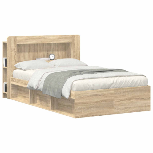 VidaXL vidaXL Headboard Cabinet with Storage Sonoma Oak Engineered Wood 1