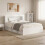 VidaXL vidaXL Headboard Cabinet with Storage High Gloss White Engineered Wood 4