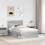 VidaXL vidaXL Bed Frame with Drawer Grey Sonoma 120 x 190 cm Solid Pine Wood 2