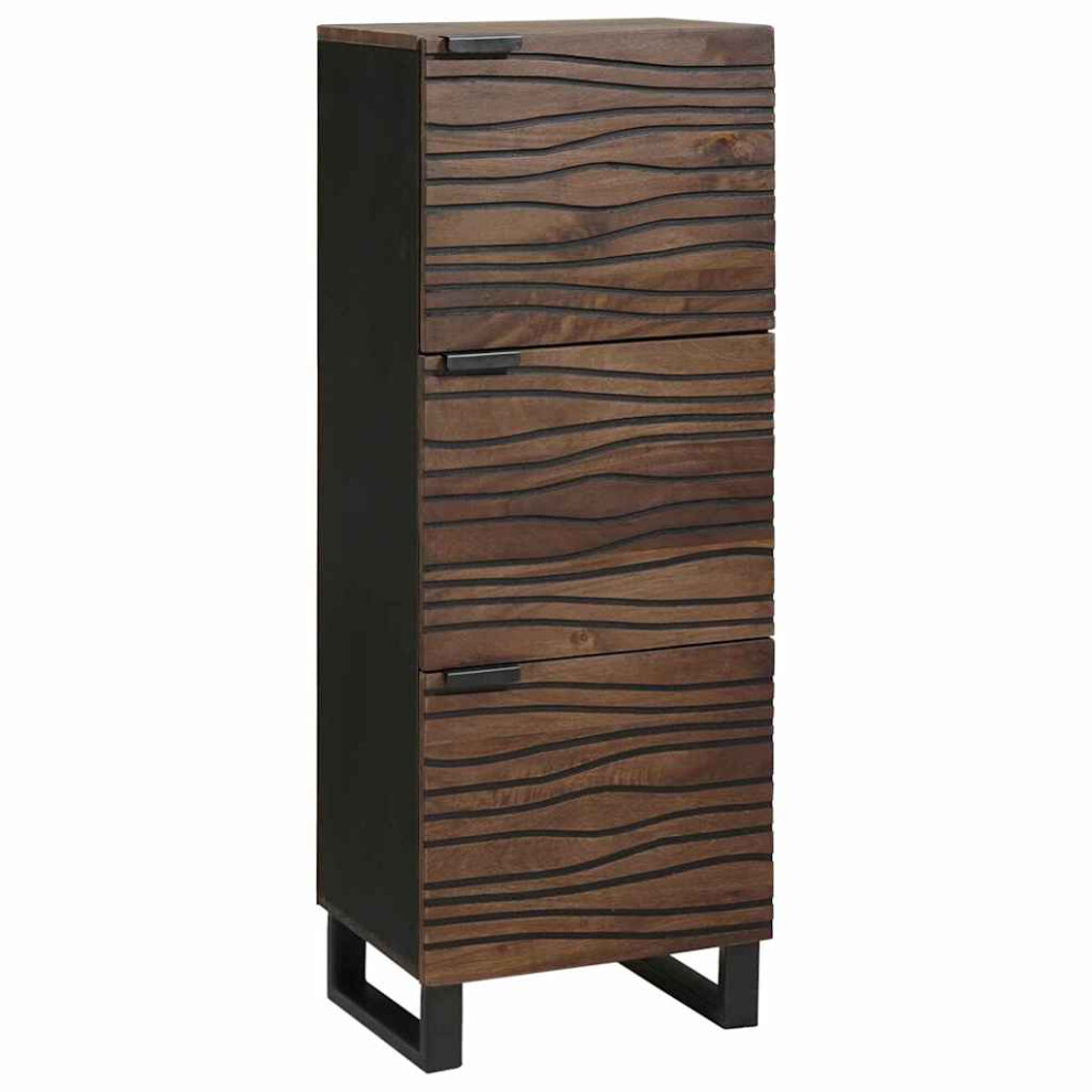 Vidaxl Highboard Brown 40 X 33 X 110 Cm Solid Mango Wood