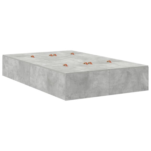 VidaXL vidaXL Storage Bed Frame Concrete Grey 120 x 200 cm Engineered Wood 2