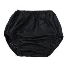 (S, Black) Leakproof Adult Diaper Cover Water Resistant Plastic Pants Incontinence Underwear Briefs Reusable Pull On Underpants  White XL
