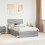 VidaXL vidaXL Bed Frame Grey Sonoma 120 x 190 cm Solid Pine Wood 1